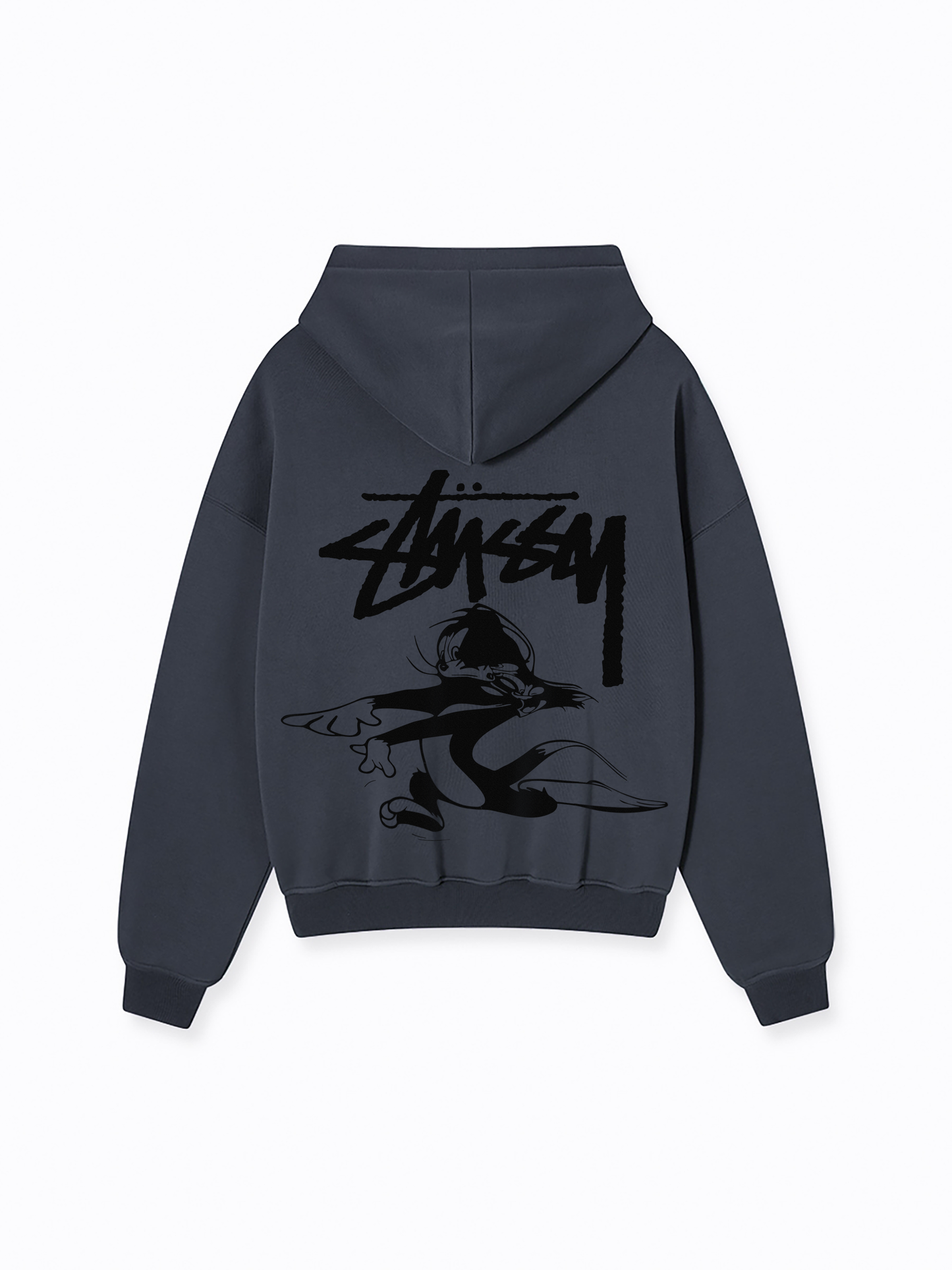 STUSSY OVERSIZE HOODIE DARK GREY