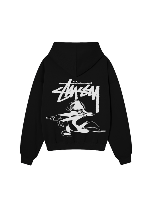 STUSSY OVERSIZE HOODIE BLACK