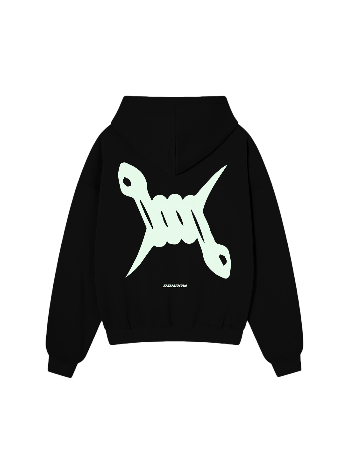 RANDOM LIGHTING OVERSIZE HOODIE BLACK