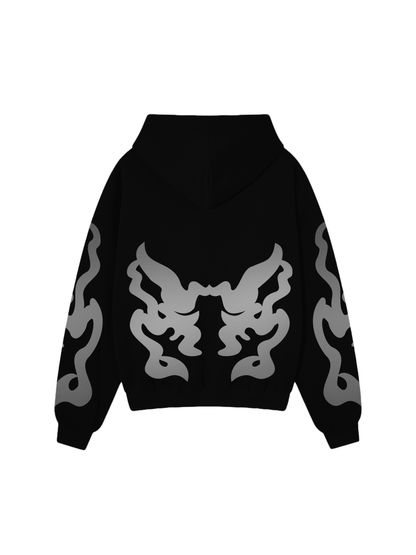 SUPERSTAR REFLECTIVE OVERSIZE HOODIE BLACK