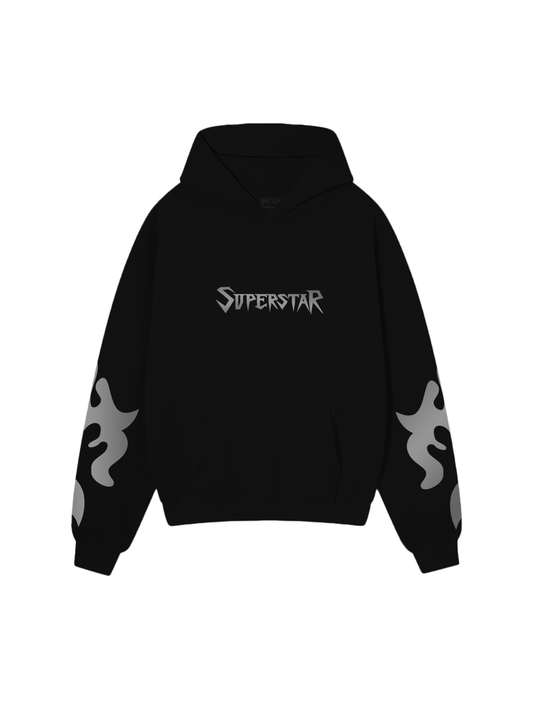 SUPERSTAR REFLECTIVE OVERSIZE HOODIE BLACK