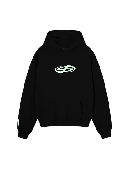 RANDOM LIGHTING OVERSIZE HOODIE BLACK