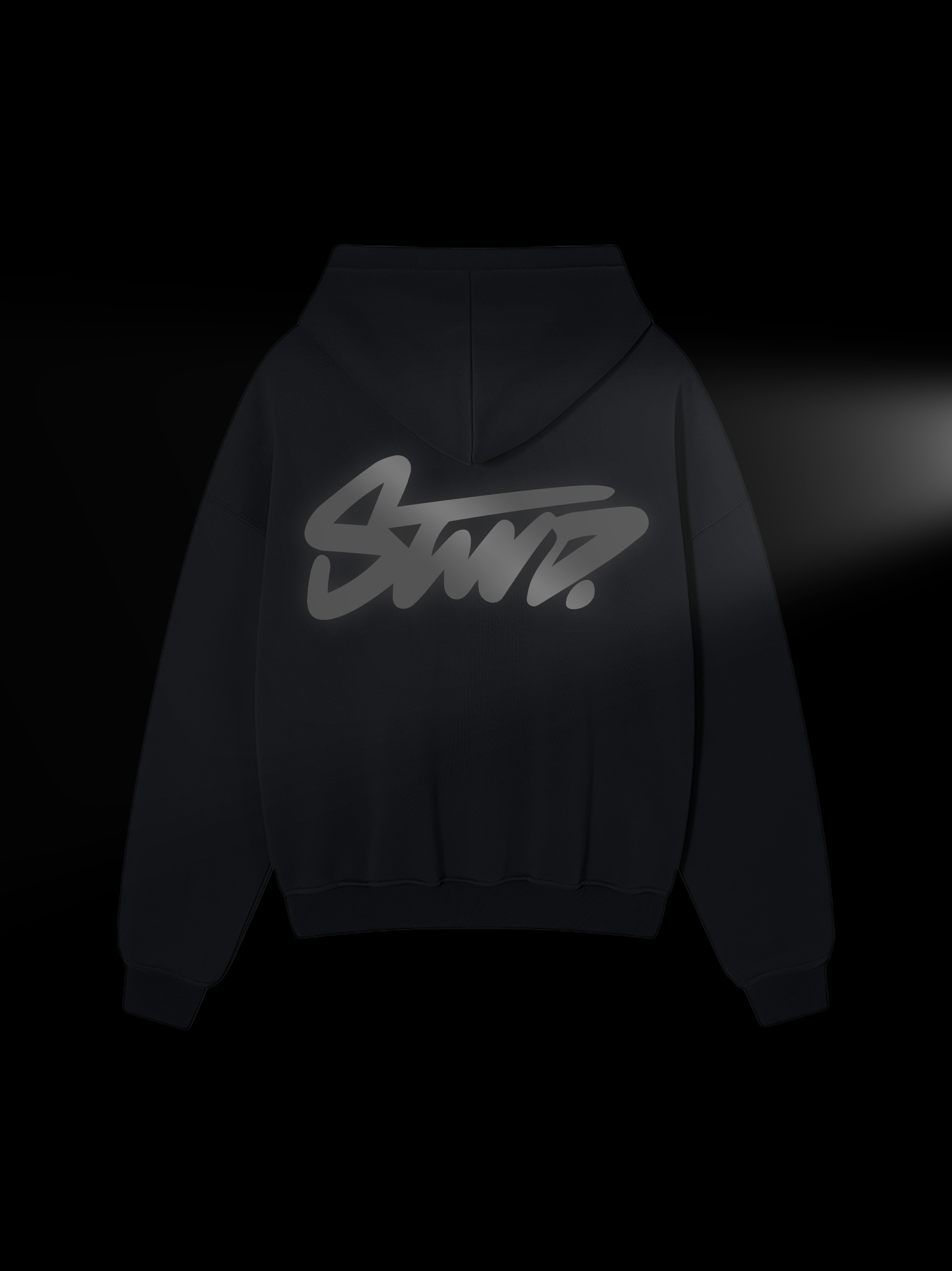 STWD REFLECTIVE OVERSIZE HOODIE DARK GREY