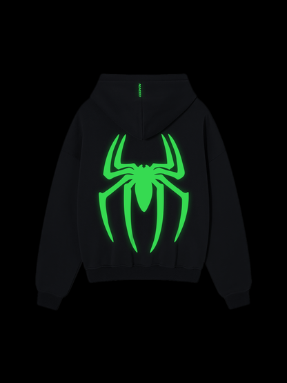SPIDER LIGHTING OVERSIZE HOODIE DARK GREY
