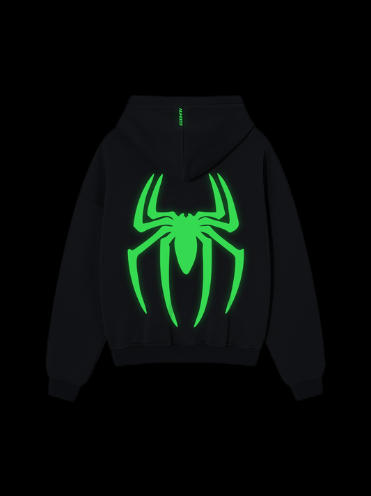 SPIDER LIGHTING OVERSIZE HOODIE DARK GREY