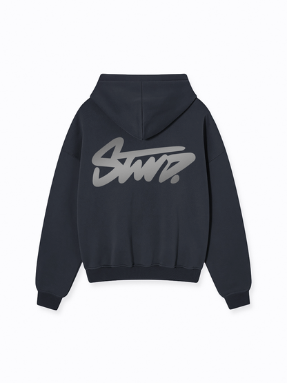 STWD REFLECTIVE OVERSIZE HOODIE DARK GREY