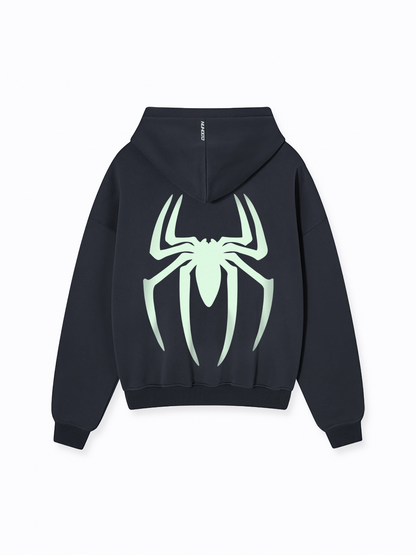 SPIDER LIGHTING OVERSIZE HOODIE DARK GREY