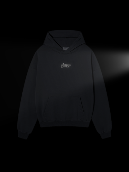 STWD REFLECTIVE OVERSIZE HOODIE DARK GREY