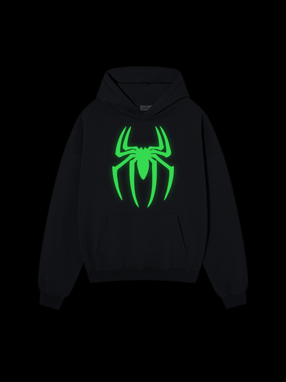 SPIDER LIGHTING OVERSIZE HOODIE DARK GREY