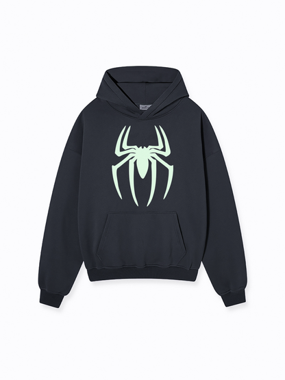 SPIDER LIGHTING OVERSIZE HOODIE DARK GREY
